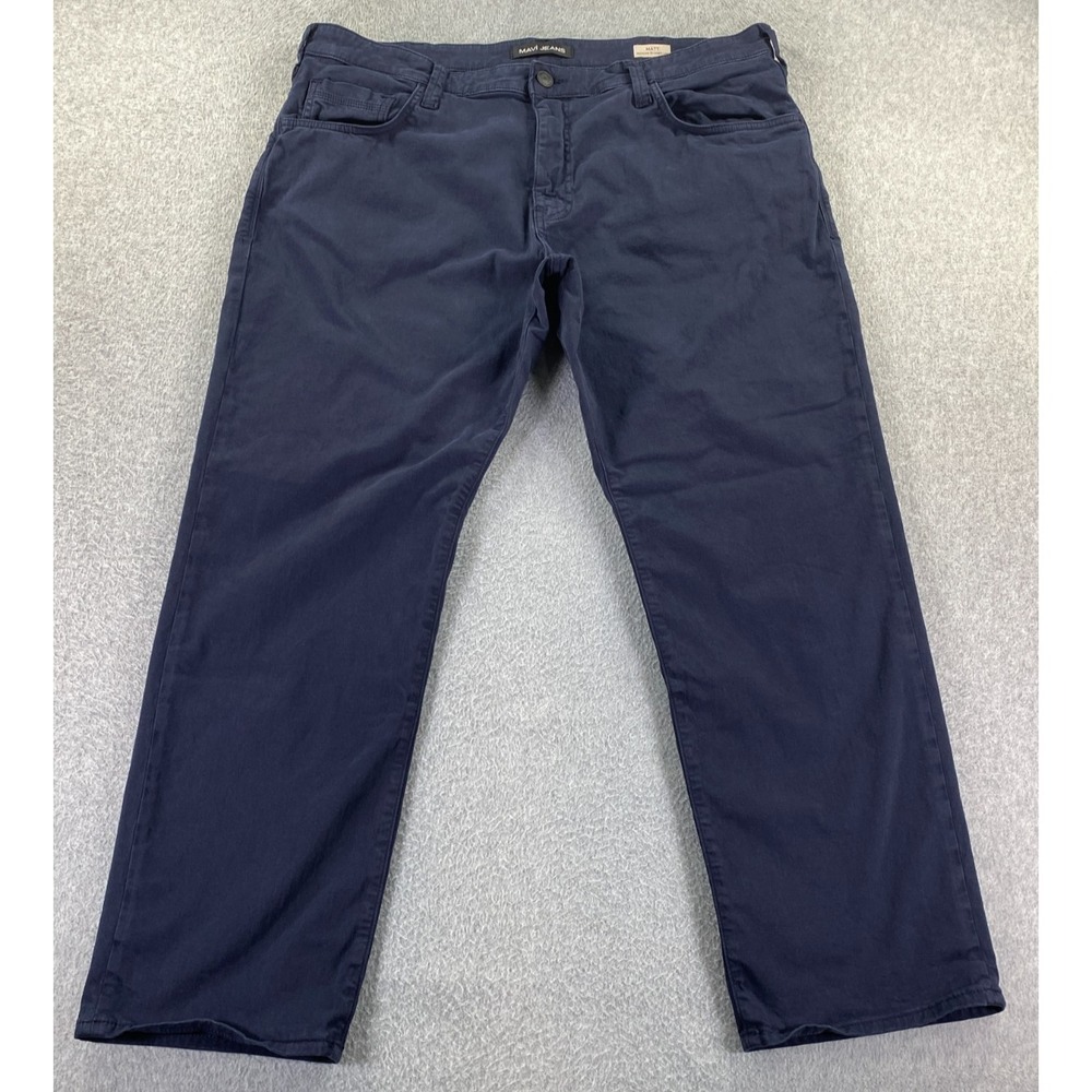 Mavi Matt Relaxed Straight Leg Pants Men's 40x30 Navy Blue Stretch City Office‎